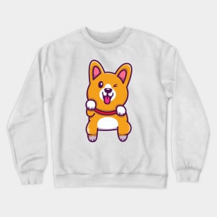 Cute Corgi Jumping Crewneck Sweatshirt